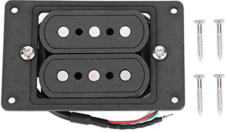 Gitarr Humbucker Pickup Humbucker Pickup Lönn Ljusgul Metall + Plast Hållbar 12,5 Mm Avstånd 3 Strings (vulkaniserad fibersvart)
