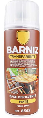 various Pintura Spray Barniz Mate de 400 ml Adecuado para las Superficies de Metal, Madera y Plástico Pack de 1 Unidad