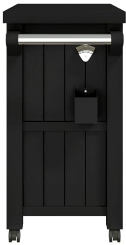 Carro de servir 3 en 1 con cubo de hielo de 80L, textura de madera de imitación, fácil de mover y limpiar, ideal para colecciones al aire libre, mesas de almacenamiento para bebidas, platos