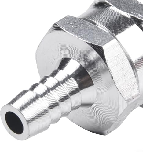 Honseadek Válvula antirretorno de aleación de aluminio de 6 mm a 16 mm, resistente a altas temperaturas, para gasolina, diésel, automoción, caravana, caravana, agricultura, comprobación unidireccional