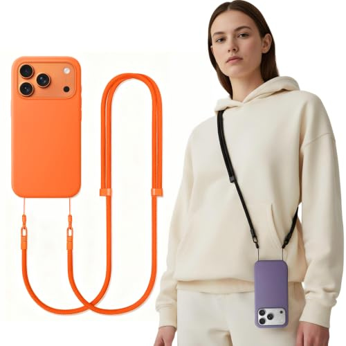 iBestgol Mobiltelefon nackband crossbody med ögla & Tether-Tab, justerbar stöldskyddsrem – universellt kompatibel för smartphones