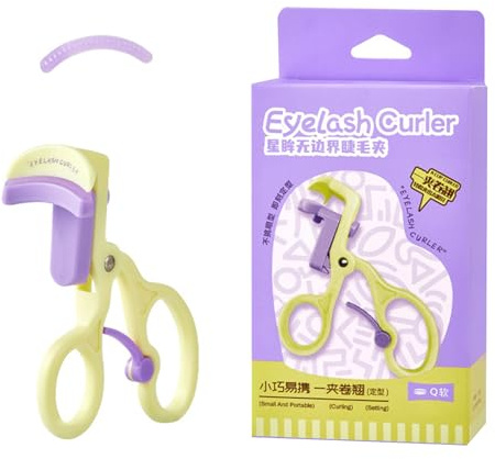 Rizador de pestañas, elevación natural sin pellizcar, rizador de pestañas portátil con agarre cómodo, herramienta de maquillaje volumador para ojos con diseño de precisión, kit de accesorios de