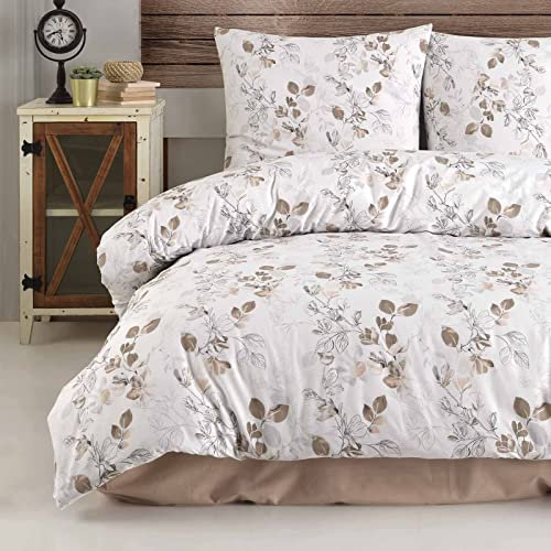 Buymax® Bettwäsche 135x200 100% Baumwolle 2-Teilig Bettbezug - Bettwäsche-Sets 135 x 200cm mit 1 mal Kissenbezug 80x80cm, ÖKO-TEX Renforcé-Bettdeckenbezug Set mit Reißverschluss