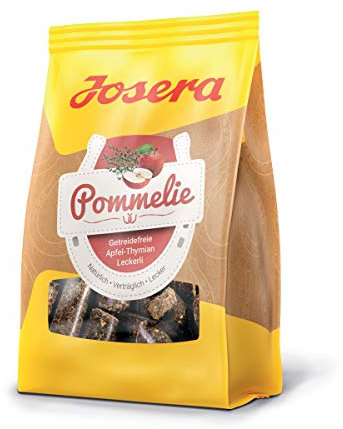 JOSERA Pommelie - Pferdeleckerli (1 x 900 g) | PFERD | Premium Ergänzungsfutter für Pferde | gesunde und schmackhafte Pferdeleckerlis zu 100 % aus Apfel & Thymian | getreidefrei | 1er Pack