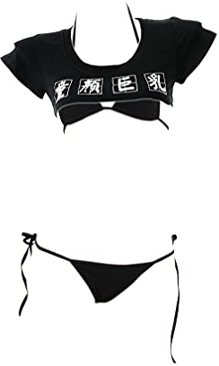 SINROYEE Cosplay para mujer, Negro 2 (con bikini), Large
