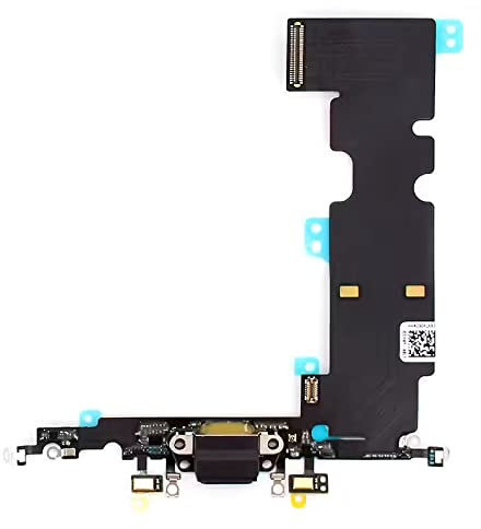 Connecteur de Charge pour iPhone 8 Plus Noir (Gris sidéral)- Nappe Interne Comprenant Le connecteur de Charge et Le Micro