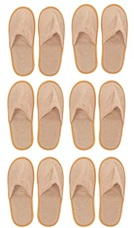 Alipis 6 Pares De Zapatillas De Algodón Para Zapatillas Blancas Para Invitados Zapatillas De Viaje Zapatillas Reutilizables Para Zapatillas De Viaje De Negocios