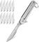 MLTUOYING Utility Blade Foldable Carbon Steel Unpacking Blade DIY Cutting Hand Tools 23# x10pcs Replaceable Blade for Professional Wallpaper Cutting Camping Hiking