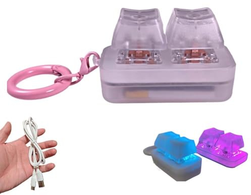 Mini-tangentbord, Sidvändare, 2025 Ny Uppgradering, Trådlöst Bluetooth-speltangentbord med Snabbtangenter, Gör-det-själv-anpassat Mekaniskt Usb-tangentbord, 2-tangents Genvägstangentbord(Pink)