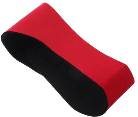 HOMOCONO Bandeau de Natation Protection d'oreille Ajustable en Caoutchouc Chloroprène Rouge Étanche pour Garçon et Filles et Adultes pour Sports Aquatiques et Natation