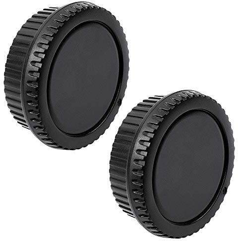 Fotover Camera Body Cap and Lens Rear Cap Cover Replacement Set for All Canon EOS EF Mount DSLR Cameras 6D Mark II 5D Mark IV EOS 200D 60D 80D 70D 5Ds R 5D Mark III 600D,2 Sets