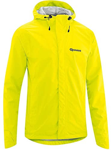 Gonso Save Light, Herren Fahrradjacke, Wasserdichte Regenjacke, Wasserdicht bis 10.000 mm & winddicht, G-Tex, 2-Lagenlaminat & getapte Nähte, Weite Passform, PFC-frei