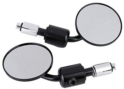 mini rétroviseur moto Yctze pour retroviseur moto rouge pour rétroviseur moto bout de guidon Rétroviseurs latéraux de moto 1 paire de guidons ronds de 7/8 à l'extrémité du guidon Rétroviseurs de mot