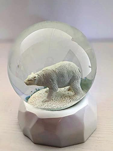 Barbacado Boule à Neige Ours Polaire Ours Blanc. Water Globe de décoration de la Maison ou pour Un Cadeau.