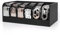 Winter Shore Schwarze Box zur Gürtel Aufbewahrung - Organizer Schublade, Schrank & Garderobe aus Dunklem Bambus mit 6 Fächern - Natürlicher Schrank Organizer für Damen & Herren für Accessoires, Uhren