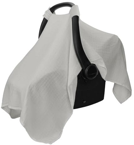 Atmungsaktive weiche Baumwoll-Babyautositz-Überdachung, universelle Passform, Sonnenschutz, Sonnenschutz, Sonnenschutz, Sonnenschutz, Sonnenschutz, UV-Schutz, Babyschalenbezug, Reisezubehör