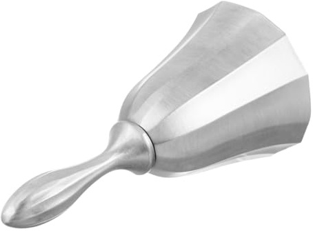 Alipis Sonnette de Service en Alliage de Zinc Argenté, Cloche de Réception Vintage Métal pour Restaurant, Bar et Comptoir, Cloche de Table Pratique pour Signaler Plats et Accueil,