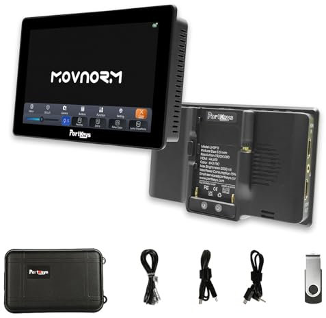 Portkeys LH5P II 5,5 4K HD HDMI Caméra Moniteur, 3D LUT Écran Tactile sans Fil 1920x1080 2000 Nit Haute Luminosité pour Canon, Sony, Panasonic, BMPCC, ZCam et Gimbals