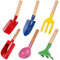 Atorcher Kids Gardening Tool Set 6 pcs Beach Toys for kids with Cylinder, Spoon, Rake, Shovel, Spade and Fork