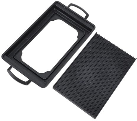 Holzkohlegrill, Minigrill aus Aluminiumlegierung, Gleichmäßige Erwärmung, Tragbar für zu Hause (Rechteckig)