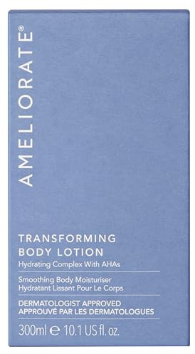 AMELIORATE Transforming Body Lotion 300ml for Keratosis Pilaris (KP), Rough, Bumpy Skin & Ingrown Hairs | Exfoliating Moisturiser with Lactic Acid (AHA) | Dermatologist Approved & Pregnancy Safe