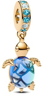 TCZNAF Charms de tortue d'or Charms Le Cœur Pendentif Pour Bracelet Européen Femme et Perles Pour