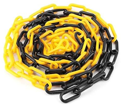 SNS SAFETY LTD Cadena de plástico negro y amarillo de 6 mm 25,0 metros