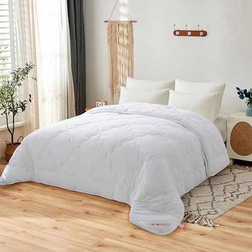 Edredón Relleno Nórdico 4 Estaciones Cama 105 (180x220) - 2 en 1 (150 gr/m2 + 350 gr/m2) - Edredón para Invierno, Verano, Primavera y Otoño, Nórdico de Fibra Suave, Transpirable y Antiácaros