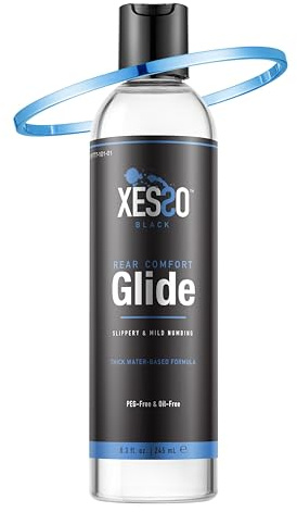 XESSO Anal Desensitizing Lube 8.3 Fl Oz, Water-Based Lubricant Rear Comfort Glide for Men, Women & Couples, Gently Numbing, Backdoor Relax Lubricant Gel, Made in US, Discreet Packaging