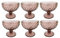 FRANCACOR PACK 6 UNIDADES VASO/COPA CRISTAL DIAMOND HELADO 280ML 12 X 10 CMS COLORES (PÚRPURA)