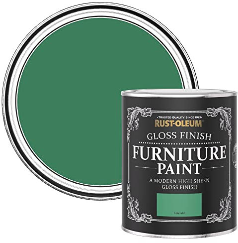Rust-Oleum Green Furniture Paint in Gloss Finish - Emerald Green Matt 750ml