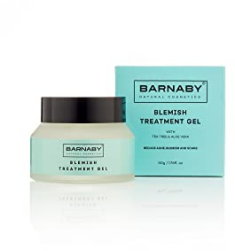 Blemish Treatment Gel, Reduce acne, spots and scars, with Aloe Vera and Tea Tree, Blemish free natural formula from Barnaby Skincare