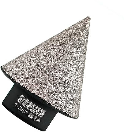 DT-DIATOOL Fraise à chanfrein diamantée 35mm pour l'agrandissement des trous existants dans le granit, le marbre, les carreaux de porcelaine Filetage M14