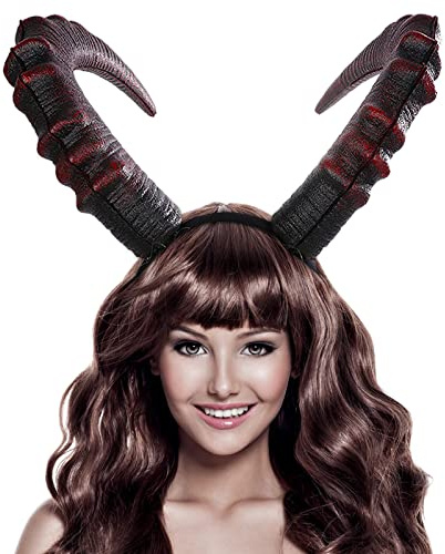 JSRHEEM Fascia per Capelli con Corna di Diavolo per Adulti – Benda Elegante per Halloween, Carnevale e Feste in Costume