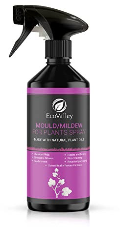 EcoValley Natural Plant Mould and Mildew Remover Spray - 500ml - Effective Fungus Cleaner for Gardens & Indoors - Eco-Friendly, Safe Mould Treatment