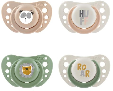 Chicco PhysioForma Succhietto Air Rosa, Ciuccio 2-6 Mesi, Tettarella in Silicone, Anatomico e Funzionale, Supporta la Respirazione Fisiologica, Rosa, Bimba, 4 Pezzi