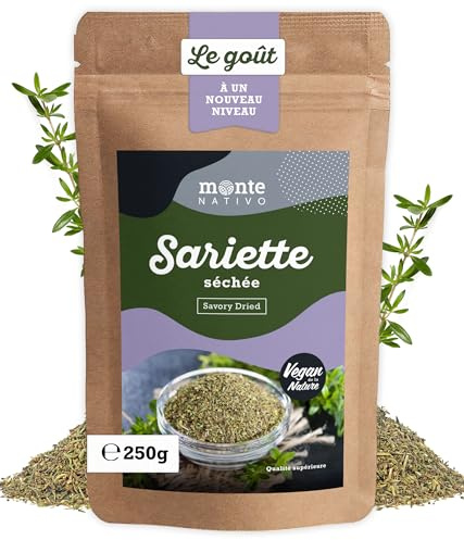 Savory Monte Nativo (250g) - Dried Summer Savory - Satureja Hortensis - Gently dried and aromatic Spices ideal for Cooking and Seasoning