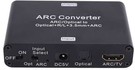 Adattatore Audio ARC HDMI, Convertitore ARC 192KHz, All'estrattore Audio Ottico da 3,5 Mm, Convertitore Digitale a Analogico per TV