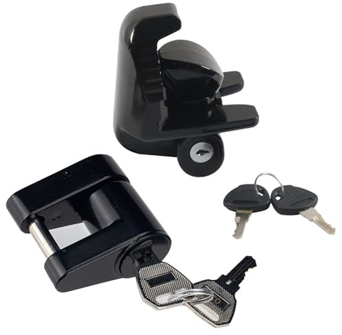 Kustimantu Candado de remolque | Juego de cerradura de seguridad para enganche de remolque | Robusto antirrobo para camiones, remolques, caravanas, barcos