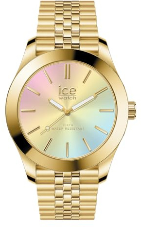 ICE-WATCH - Ice Steel Gold Rainbow - Montre dorée pour Femme avec Bracelet en Acier Inoxydable - 024747 (Small)