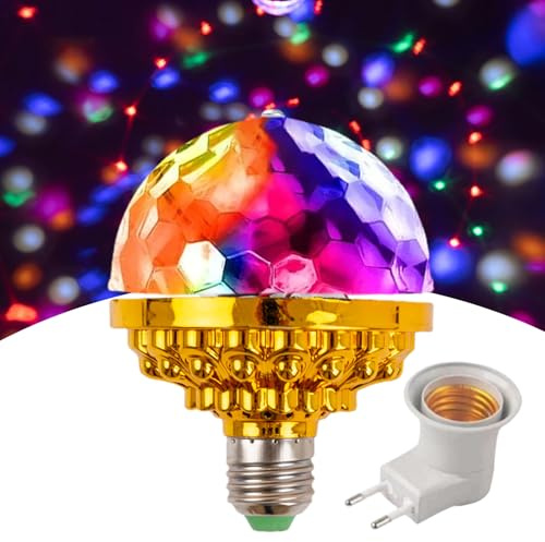 Generico Lampadina A Palla Da Discoteca - Illuminazione A LED Sicura Per La Decorazione | Lampada Da Discoteca Colorata,Per Gli Amanti Della Casa Bar Festa Bambini Adolescenti Natale E Vacanza