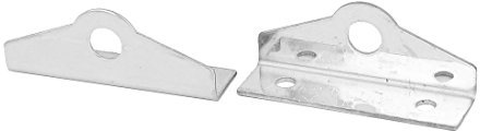 sourcing map 7mm Lock Hole Dia 304 Stainless Steel 90 Degree Angled Padlock Locking Eye 2pcs