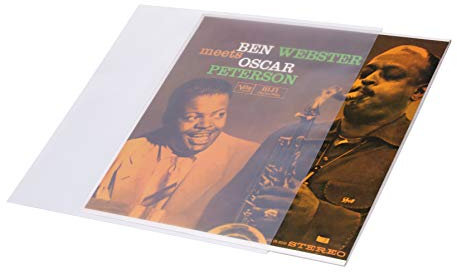 Dynavox Lot de 50 Pochettes en Vinyle pour disques vinyles Transparent