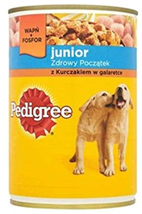 PEDIGREE Junior Lot de 24 boîtes de nourriture humide pour chiots au poulet en gelée 24 x 400 g