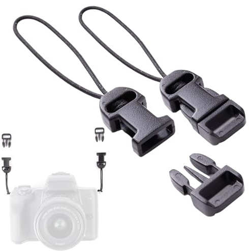 Lens-Aid snabbfäste för kamerarem adapter kopplingsclip | 11 mm öppning, nylonögla, för halsrem, handrem, bärsystem och snabbt rembyte