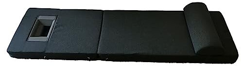 UHLENHOFF - Bellylay Auflage für Sonnenliege | Farbe: grau | Maße: 200x60x10 cm | optimal für Bauchlage | Dicke Liegenauflage | rücken- und nackenschonend mit bequemer Polsterung