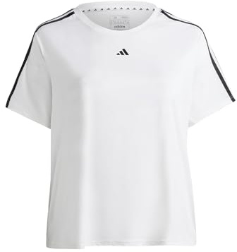 adidas Femme AEROREADY Train Essentials 3-Stripes Tee, White/Black, L