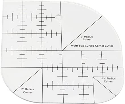 LGEGE Gebogenes Eckenschneider-Lineal aus Acryl, Nähen, Patchwork-Lineal für Designer und Schneider, perfekt zum Zeichnen, DIY Quilt, Nähprojekt