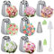 Russe Douilles Pâtisserie, 10 kit patisserie gateau fleur decoration gateau Acier inoxydable Douilles à pâtisserie buses décoratives Pétale Douille Patisserie pour gâteaux DIY Cupcake desserts (B)