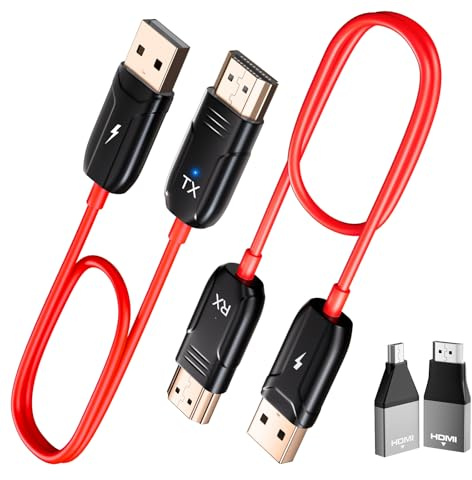 INVERSE NET Wireless HDMI Transmitter and Receiver, 4K Decode 1080P@60Hz Ultra HD Output, HDMI Wireless Support 2.4/5G Plug & Play for Video Streaming and Audio to Monitor from PC/Projector/TV Box